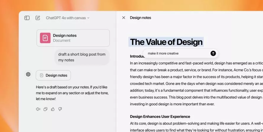 ChatGPT Canvas : un outil qui redéfinit le prototypage web